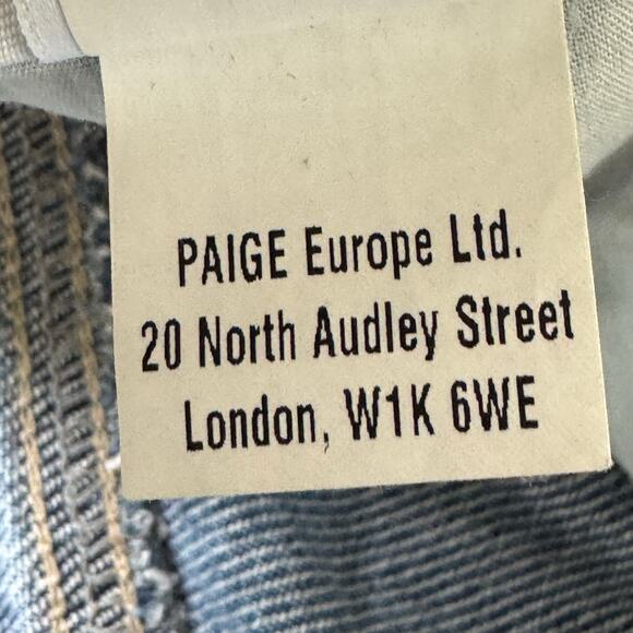 PAIGE NOELLA BUTTON FLY CUTOFF DENIM SHORTS IN SERINE NWT WOMEN'S SIZE 24 - Picture 12 of 16